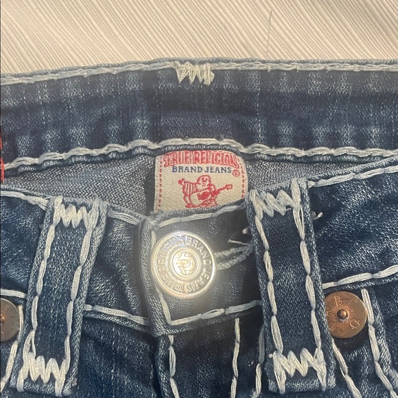 True Religion Dark Blue Flare Jeans - Picture 2 of 3